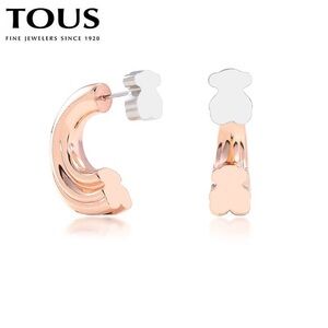 Tous Rose Gold and Silver Earrings